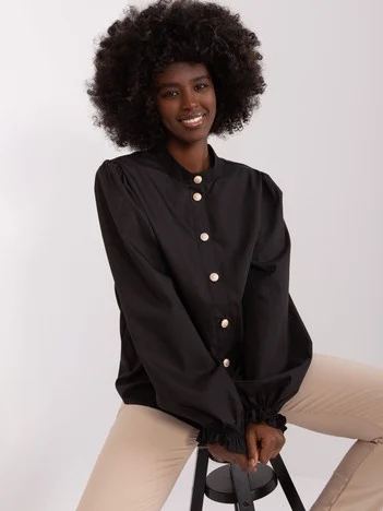 Camasa Dama Maneca lunga, Elegant, LAKERTA, Negru de Petrecere