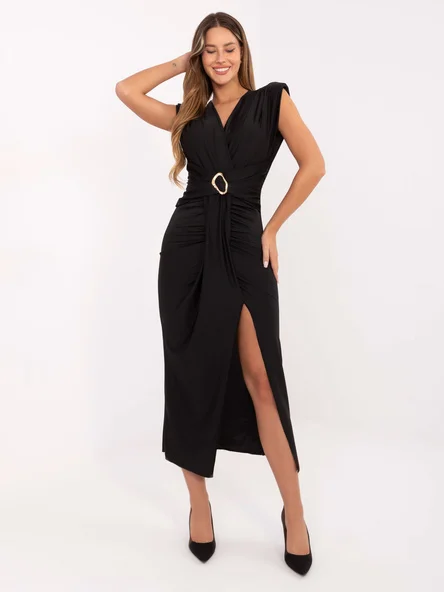 Rochie Dama Midi, Petrecuta, MODA ITALY, Negru de Petrecere