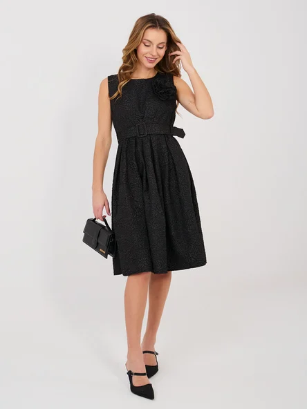 Rochie Dama Fara maneci, Imprimat, RUE PARIS, Negru de Petrecere