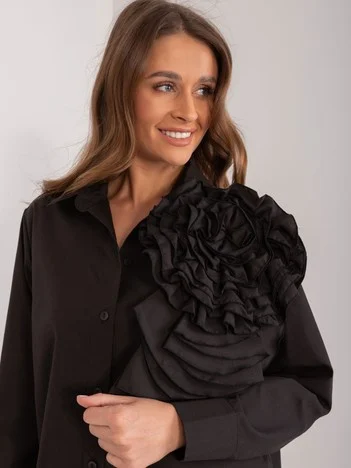 Camasa Dama Maneca lunga, Elegant, LAKERTA, Negru Eleganta