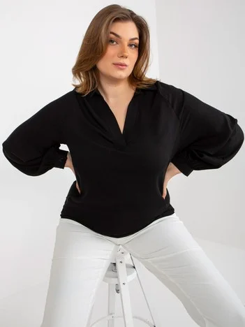 Camasa Dama Maneca lunga, Elegant, LAKERTA, Negru Eleganta Office