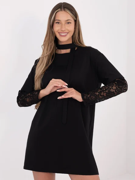 Rochie Dama Maxi, Dantela, ITALY MODA, Negru Eleganta Office
