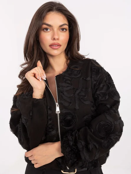 Jacheta Dama Maneca lunga, Elegant, RUE PARIS, Negru de Vara