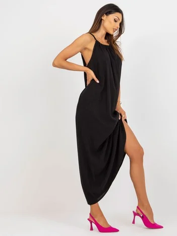 Rochie Dama Maxi, Oversize, Och Bella, Negru de Vara