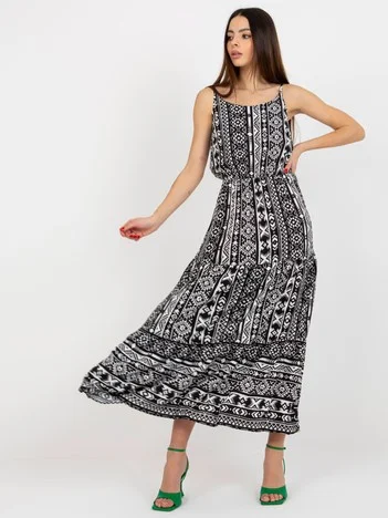 Rochie Dama Maxi, Lejera, Sublevel, Negru de Vara