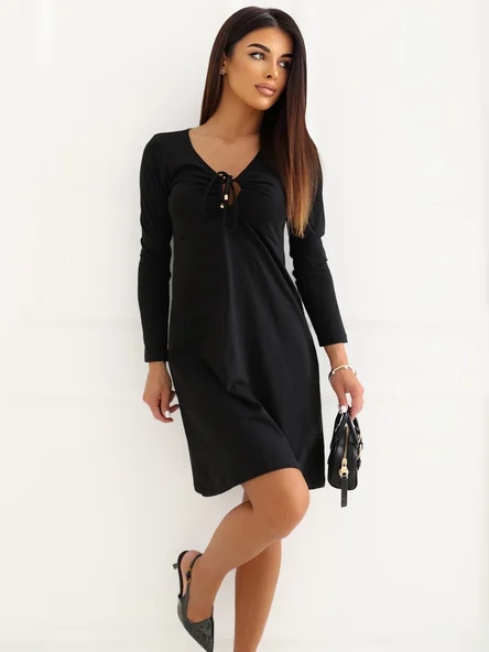 Rochie Dama Maxi, Rochie dreapta, RUE PARIS, Negru de Vara