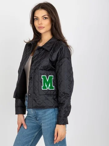 Jacheta Dama Mini, Guler inalt, LAKERTA, Negru de Vara