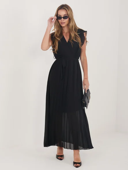 Rochie Dama Midi, Lejera, RUE PARIS, Negru de Vara
