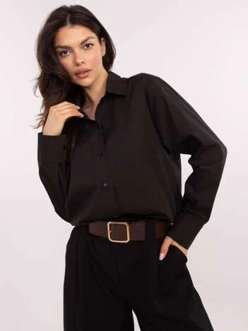 Camasa Dama Maneca lunga, Elegant, LAKERTA, Negru Eleganta Office