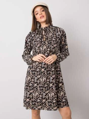 Rochie Dama Maxi, Imprimat, RUE PARIS, Bej Eleganta Office