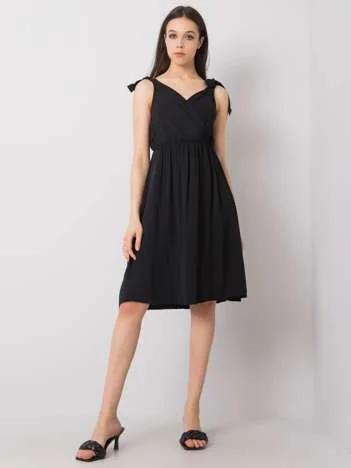 Rochie Dama Mini, Decolteu in V, Och Bella, Negru Casual