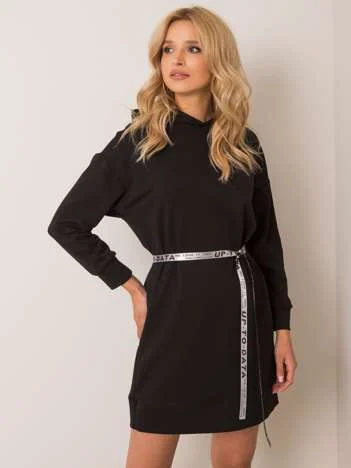Rochie Dama Mini, Decolteu rotund, LAKERTA, Negru Casual