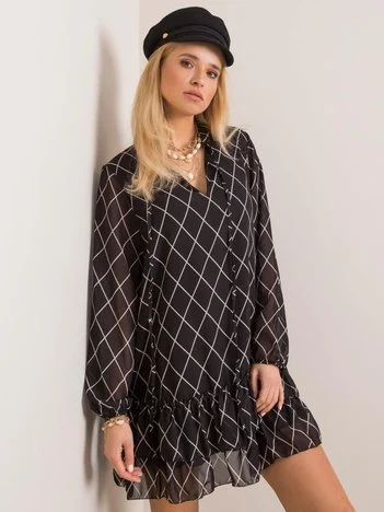 Rochie Dama Maxi, Geometric, LUMINA, Alb Eleganta Office