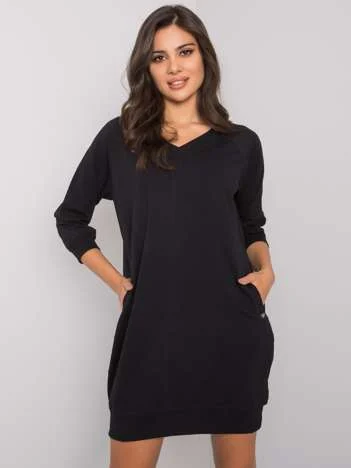 Rochie Dama Mini, Rochie dreapta, BASIC FEEL GOOD, Negru Eleganta Office