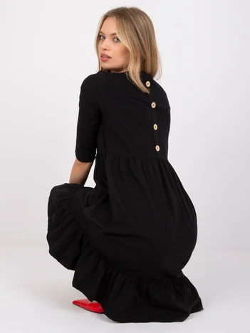 Rochie Dama Mini, Rochie dreapta, RUE PARIS, Negru Eleganta Office