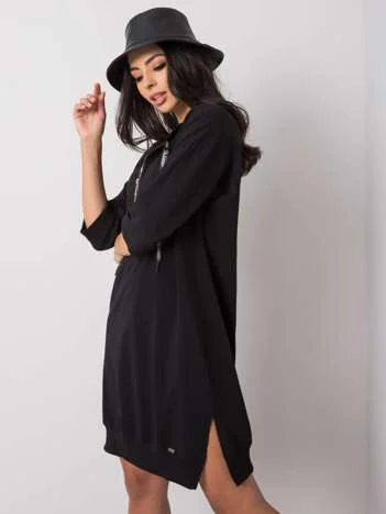 Rochie Dama Midi, Decolteu rotund, RELEVANCE, Negru Eleganta Office
