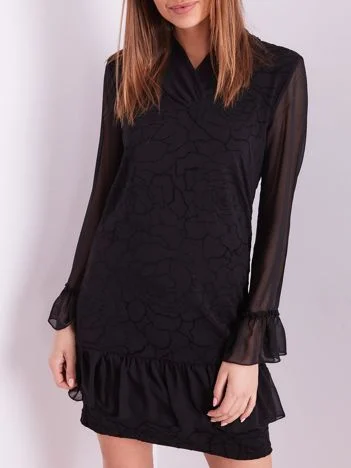 Rochie Dama Maxi, Floral, Di Bellezza, Negru de Ocazie Nunta