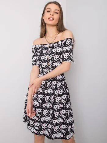 Rochie Dama Mini, Floral, Sublevel, Alb de Vara
