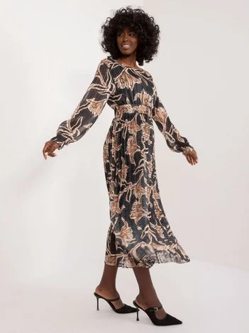 Rochie Dama Maxi, Lejera, ITALY MODA, Bej Eleganta