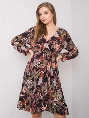 Rochie Dama Maxi, Floral, Och Bella, Bej Eleganta Office