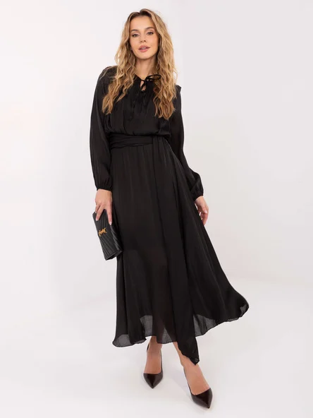 Rochie Dama Maxi, Lejera, RUE PARIS, Negru Eleganta Office