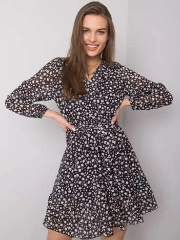 Rochie Dama Mini, Floral, Och Bella, Alb Eleganta Office