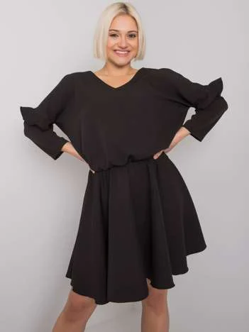 Rochie Dama Mini, Rochie dreapta, RUE PARIS, Negru Eleganta Office