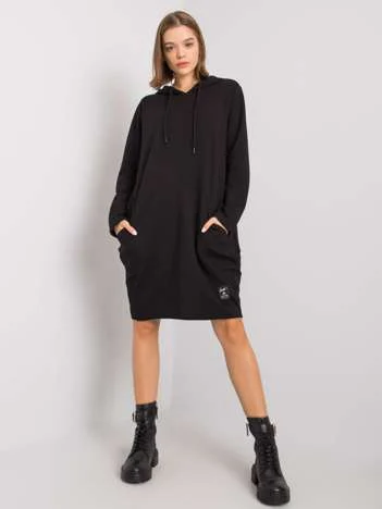 Rochie Dama Mini, Decolteu rotund, RELEVANCE, Negru Eleganta Office