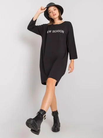 Rochie Dama Mini, Imprimat, ex moda, Negru Casual