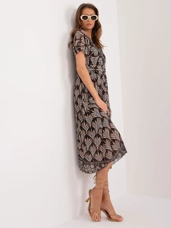 Rochie Dama Midi, Rochie dreapta, ITALY MODA, Bej