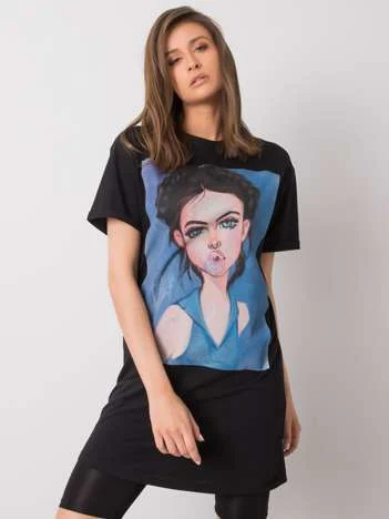 Tunica Dama Mini, Imprimat, Sublevel, Negru