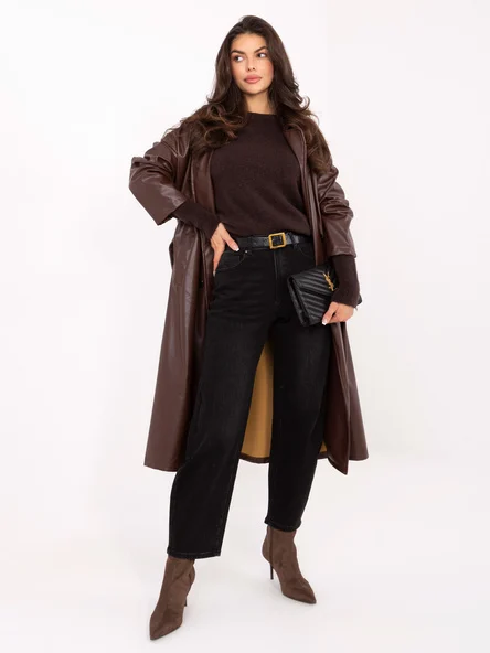 Blugi Dama Conica, Guler inalt, Redseventy, Negru Casual