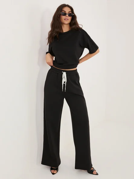Pantaloni Dama Lunga, Larga, Maya, Negru Eleganta Office