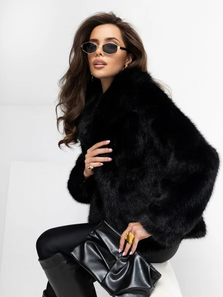 Jacheta Dama Mini, Elegant, VASTON FASSTION, Negru Eleganta Office Marimi Mari