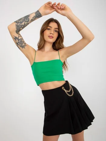 Pantaloni Scurti Dama Elegant, Guler inalt, My Red Lips, Negru de Petrecere