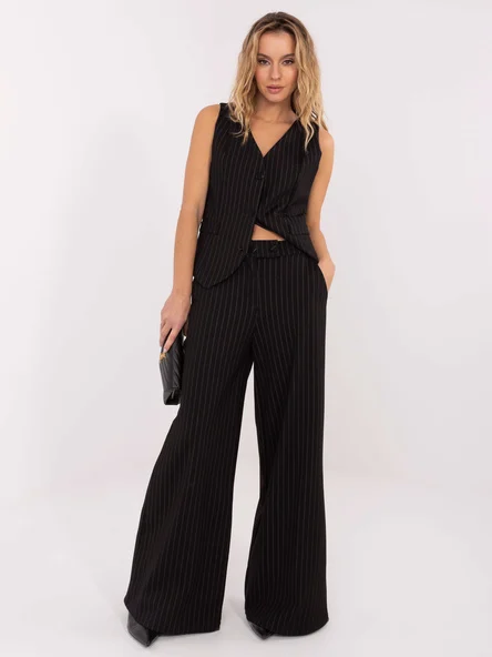 Pantaloni Dama Dungi, Elegant, RUE PARIS, Negru Eleganta Office