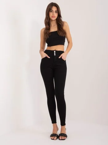 Blugi Dama Conica, Guler inalt, Only One Day Jack Berry, Negru Casual