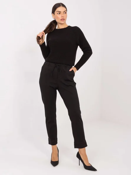 Pantaloni Dama 7/8, Conica, Adela, Negru Casual
