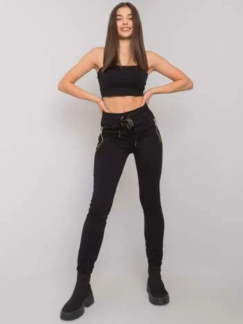 Pantaloni Trening Dama Lunga, Sport, RELEVANCE, Negru Casual