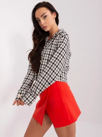 Jacheta Dama Mini, Carouri, LAKERTA, Alb Casual