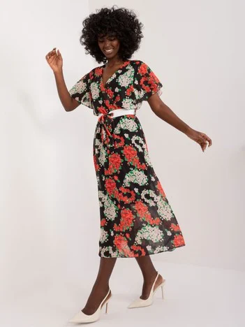 Rochie Dama Midi, Floral, ITALY MODA, Rosu