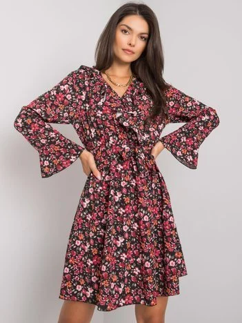 Rochie Dama Maxi, Floral, ITALY MODA, Rosu Eleganta Office