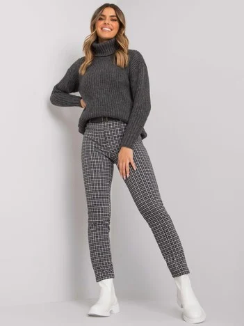 Pantaloni Dama Lunga, Carouri, MY PINK, Negru Eleganta Office