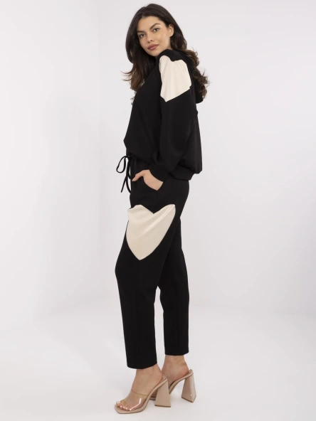 Compleu Dama Maneca lunga, Dreapta, ITALY MODA, Negru Casual