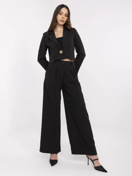 Compleu Dama Maneca lunga, Elegant, ITALY MODA, Negru Eleganta