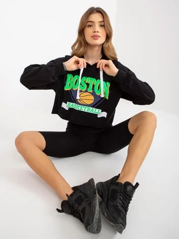 Compleu Dama Maneca lunga, Sport, ex moda, Negru Casual