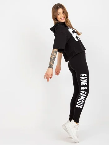 Compleu Dama Mini, Sport, ex moda, Negru Casual