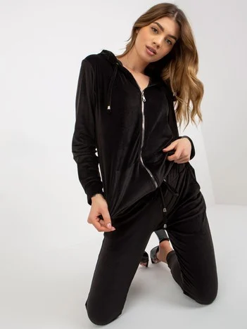 Compleu Dama Maneca lunga, Mansete elastice, RELEVANCE, Negru Casual