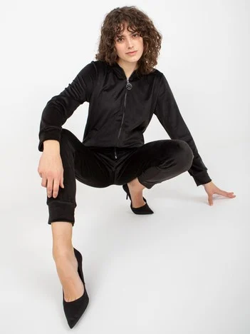 Compleu Dama Maneca lunga, Mansete elastice, LAKERTA, Negru Casual