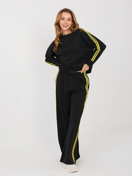 Compleu Dama Maneca lunga, Larga, RUE PARIS, Negru Casual